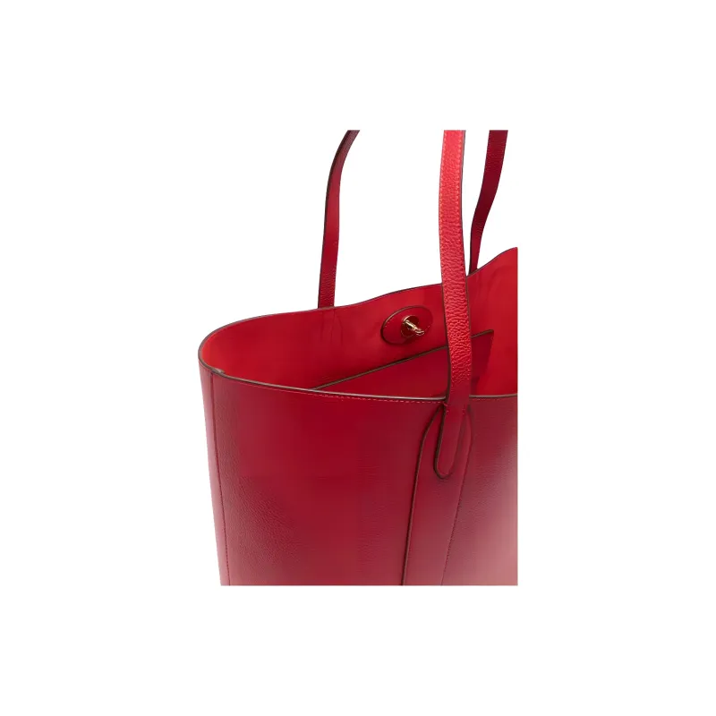 Mulberry Calfskin Tote Bag Shopping Bag Handbag Small Size Women's Blood Red-2