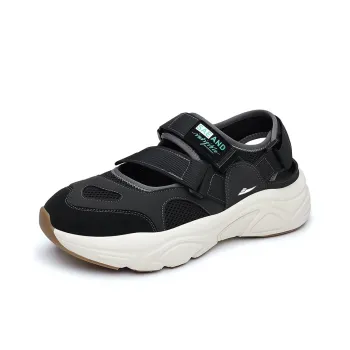 Kuding Rubber Sole Cut Out Odor Resistant Slip Resistant Closed Toe Slippers Men's