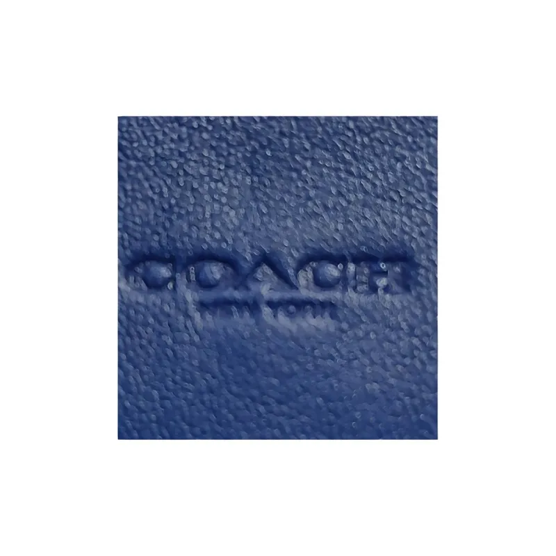 COACH Accordion Zip Smooth Finish Leather Card Holder, Wallet Women's Royal Blue-2