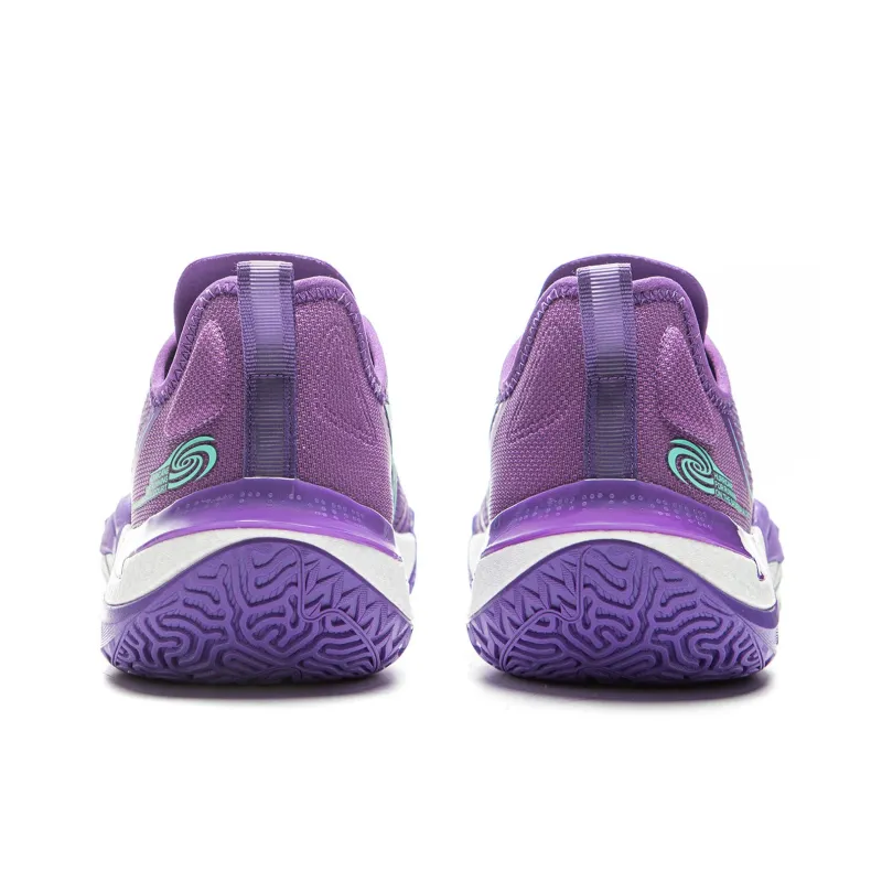 LiNing Cushioning, Slip Resistant, Abrasion Resistant, Rebound Grip Low Top Basketball Shoes Men's Zircon Purple-5