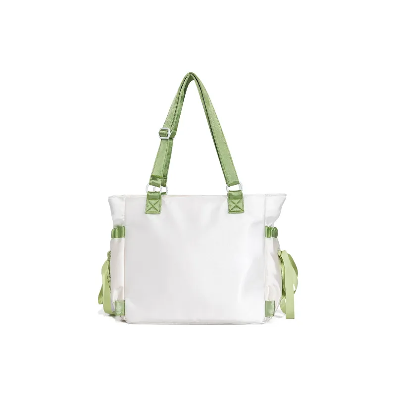 THE JUNCO Texture Satin Backpack Women's Ocean Green-4
