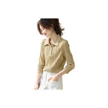 Mo Han Yi Mei Shirts Women's Vanilla Green