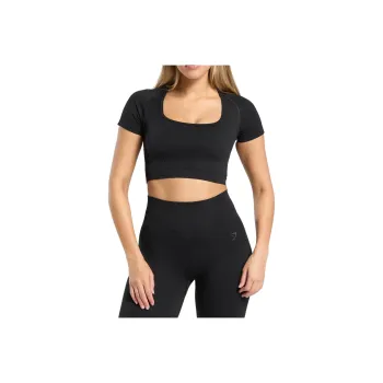 GYMSHARK Corset Seamless Crop Top Sport Vests Women's