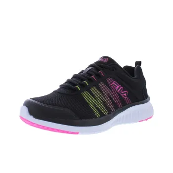 FILA Shock Absorbers With Slip Resistant Features Low Top Running Shoes Women's Black