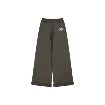 SMILEREPUBLIC A Shaped Wide Leg Sweatpants Unisex