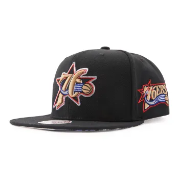 Mitchell & Ness Polyester Flat Brim Baseball Cap Men's