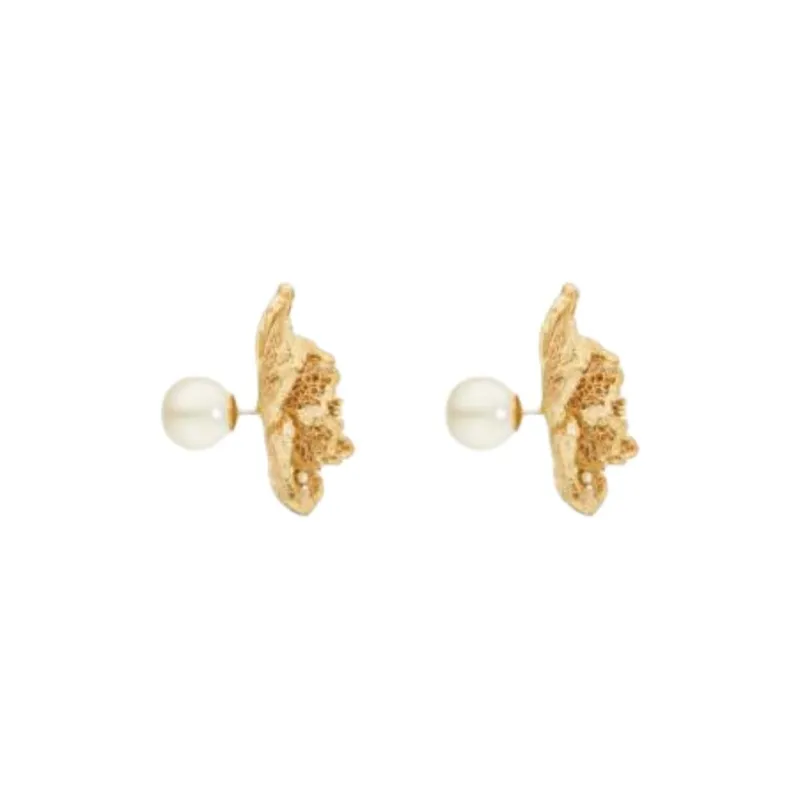 DIOR Resin, Metal Earrings Unisex Gold-2