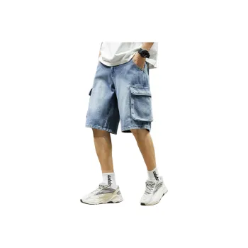 Tonlion Denim Shorts Unisex Blue Tone
