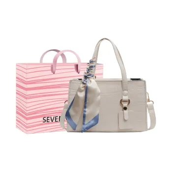 SEVENMOONS PU Shoulder Bag, Crossbody Bag, Handbag Regular Women's White/Black/Khaki