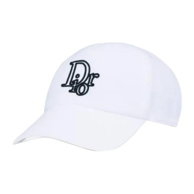 DIOR Cotton Fabric, Pure Cotton Baseball Caps Unisex White-0