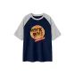 Navy Blue & White Heather Gray
