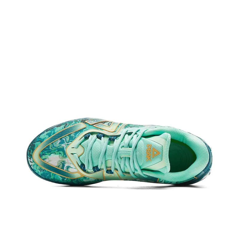 PEAK Wushuang Cushioning, Slip Resistant, And Abrasion Resistant Low Top Basketball Shoes Men's Agate Green-3