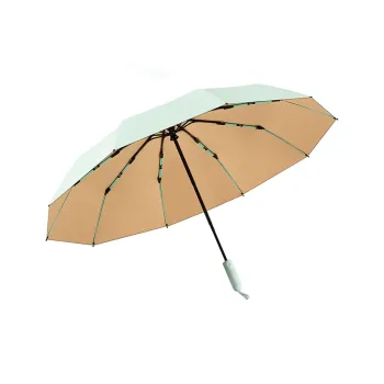 NingYi Automatic 10 Rib Colored Rubber Umbrella Rain Umbrella