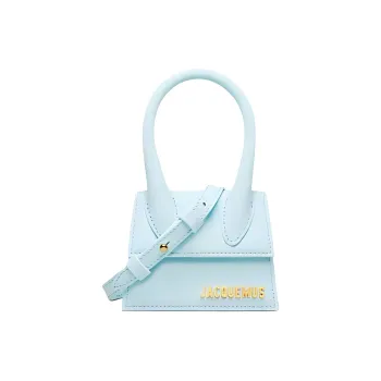 Jacquemus Cow Leather Shoulder Bag, Crossbody Bag, Handbag Mini Women's Light Blue