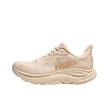 HOKA ONE ONE CLIFTON 10 Anti Slip Wear Resistant Low Top Casual Running Shoes Women's Beige