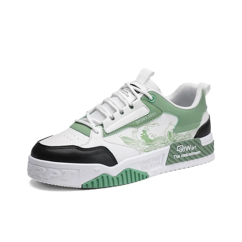 LONGDUIZHANG Slip Resistant Cushioning Abrasion Resistant Breathable Low Top Skateboard Shoes Unisex-9