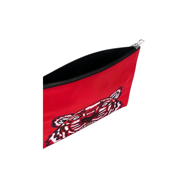 KENZO Polyester Nylon Clutch Women's Red-2