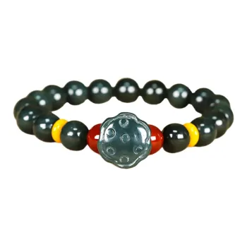 Phoenix Temple Jewelry Hetian Jade Bracelets Green Jade Women's