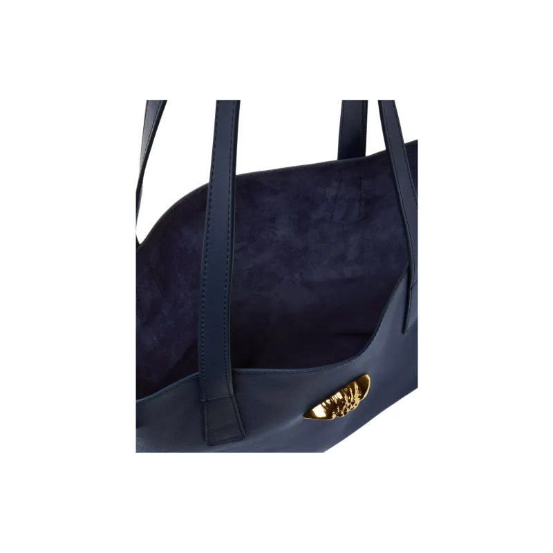 VERSACE La Medusa Cow Leather Tote Bag, Shopping Bag, Shoulder Bag Men's Blue-3