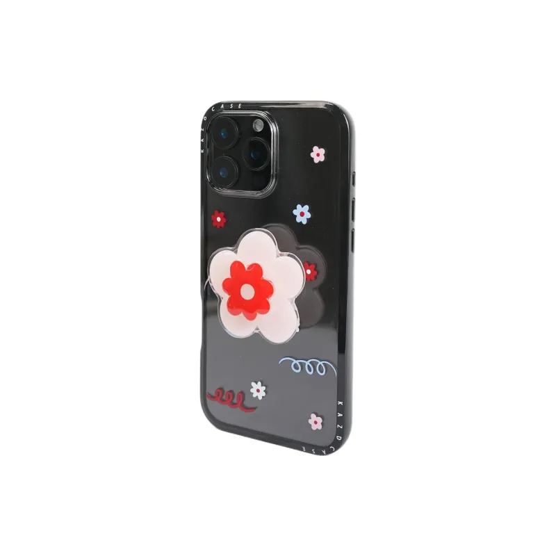 Sopi Acrylic Material Transparent Floral Graffiti Phone Cases Compatible With IPhone 16/15 Pro Max/Apple 13/14 Pro/Max-2