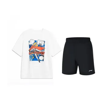LiNing Sports Casual Suit Unisex White+Black