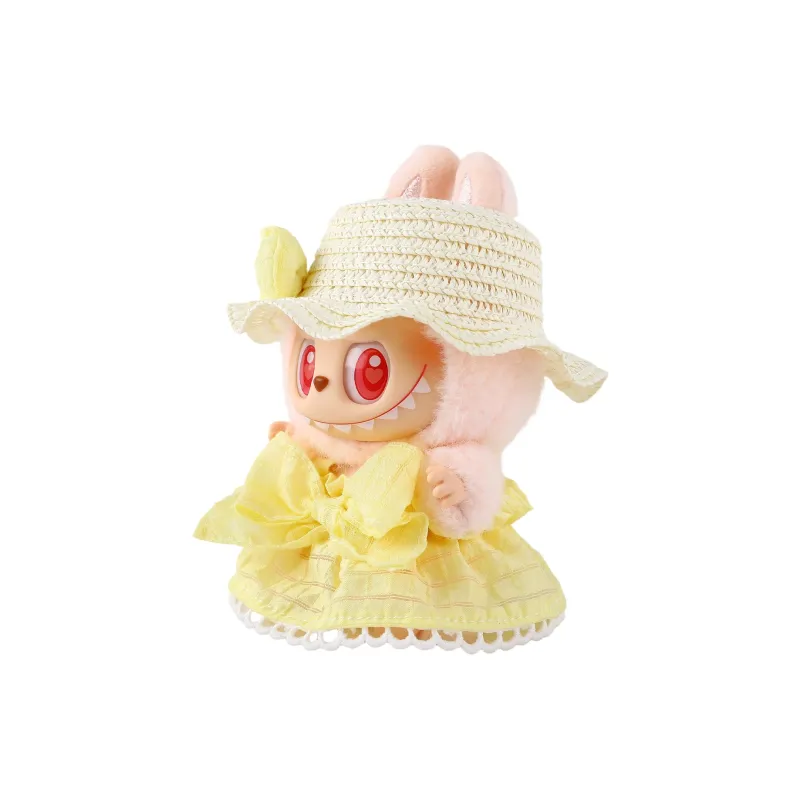 [Modified Doll] POP MART Labubu THEMONSTERS Sitting Party Collection, Vinyl 2.0 Puffy Skirt Bowknot Hang Tag Box 15cm-16