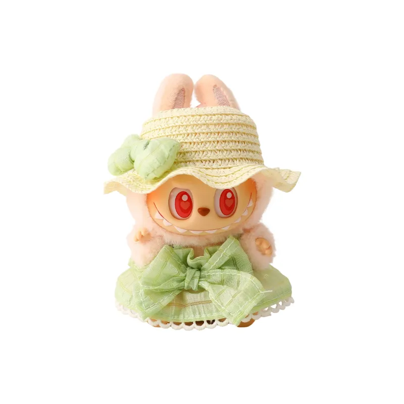 [Modified Doll] POP MART Labubu THEMONSTERS Sitting Party Collection, Vinyl 2.0 Puffy Skirt Bowknot Hang Tag Box 15cm-5