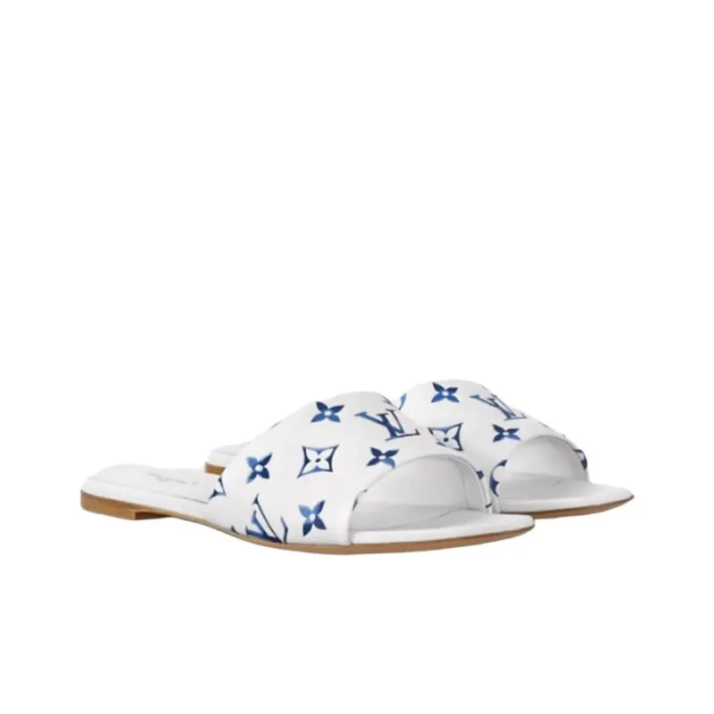 LOUIS VUITTON 6AM Slide Slippers Women's White-2