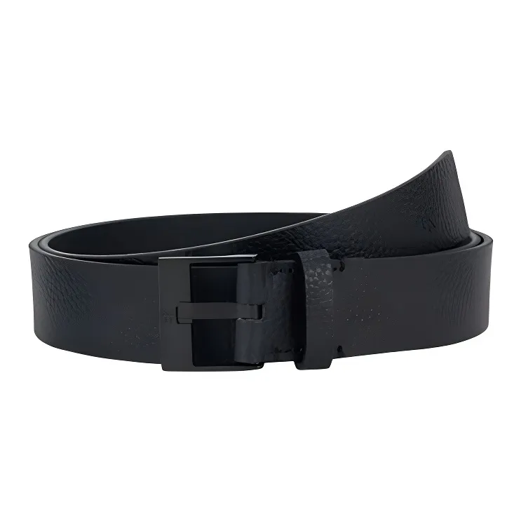 CALVIN KLEIN Split Cow Leather Belts Men's Space Black 3.5cm-0
