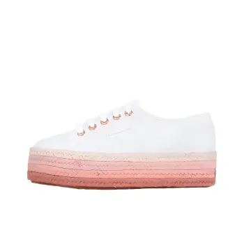 SUPERGA Low Top Casual Shoes Women's White Pink