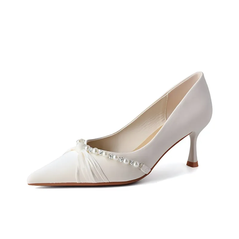 TATAYA High Heels Women's Beige, Burgundy-0