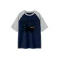Navy Blue & White Heather Gray