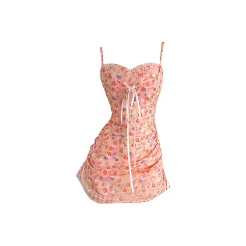SISC Slip Dresses Women's Peach Pink