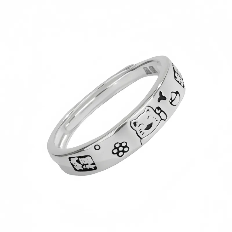 Zocai S999 Fine Silver Rings Unisex-6