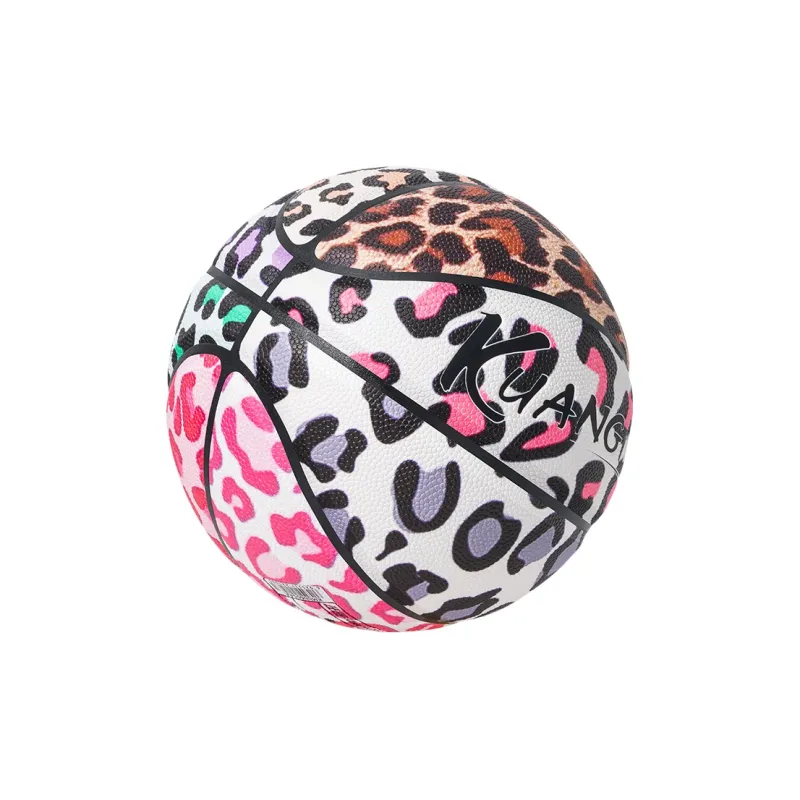 Kuangmi PU Basketball Pink Brown Size 7 Ball Street Unisex-9