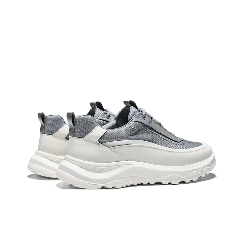 Hautton Jeans Breathable And Lightweight Low Top Casual Shoes Men's White Gray-4