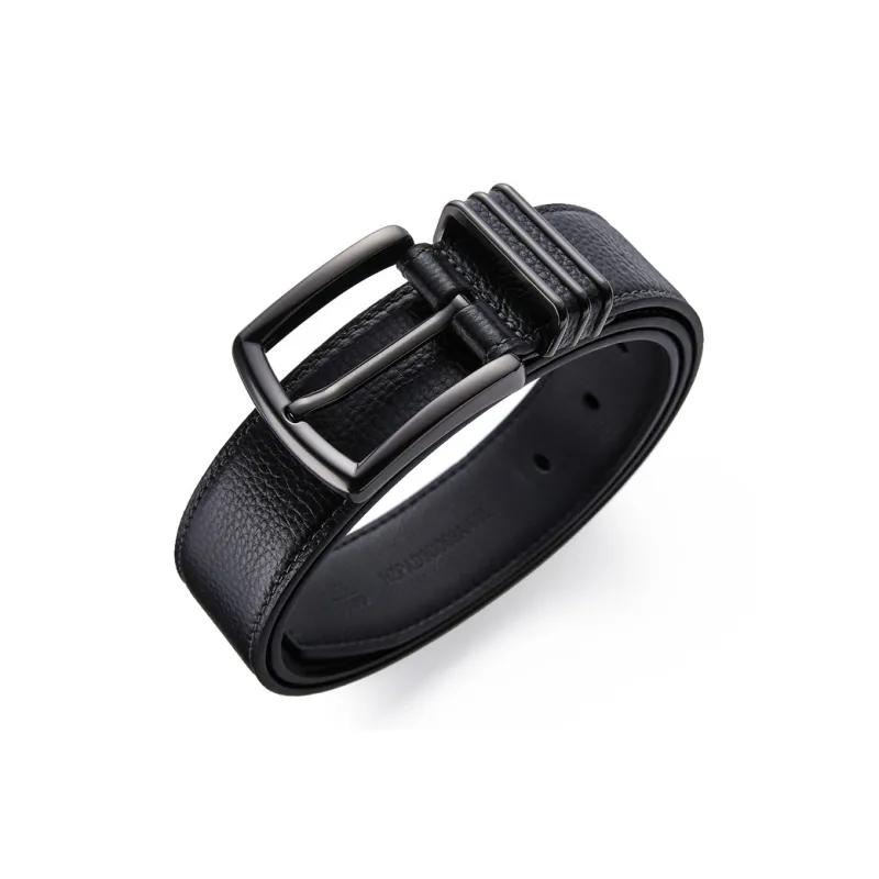 Jeccieziio Top Grain Cow Leather Belts Men's Width 3.8CM-0