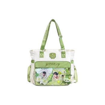 THE JUNCO Texture Satin Backpack Women's Ocean Green
