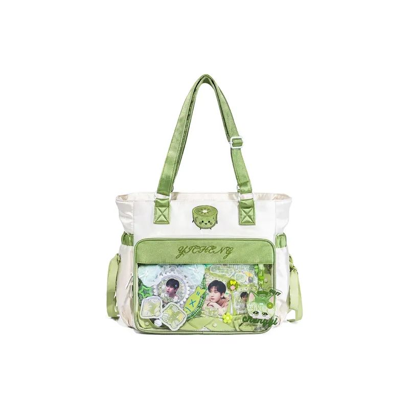 THE JUNCO Texture Satin Backpack Women's Ocean Green-0