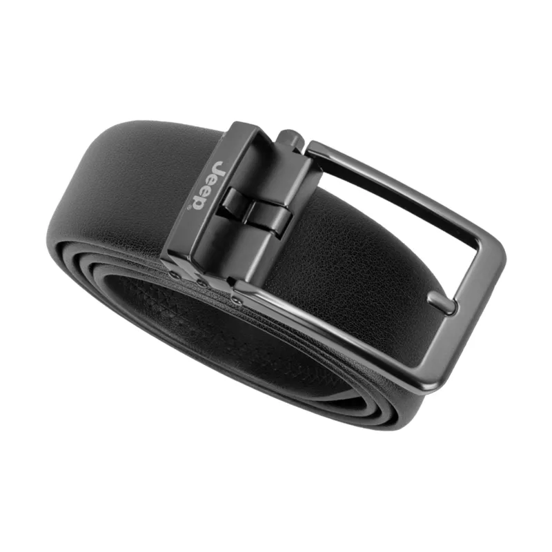 Jeep Cow Leather Belts Men's Black/Litchi Grain Black Width  3.5cm-2