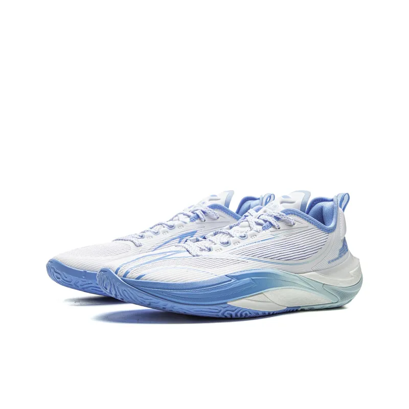 LiNing Cushioning, Slip Resistant, Abrasion Resistant, Rebound Grip Low Top Basketball Shoes Men's Standard White-2