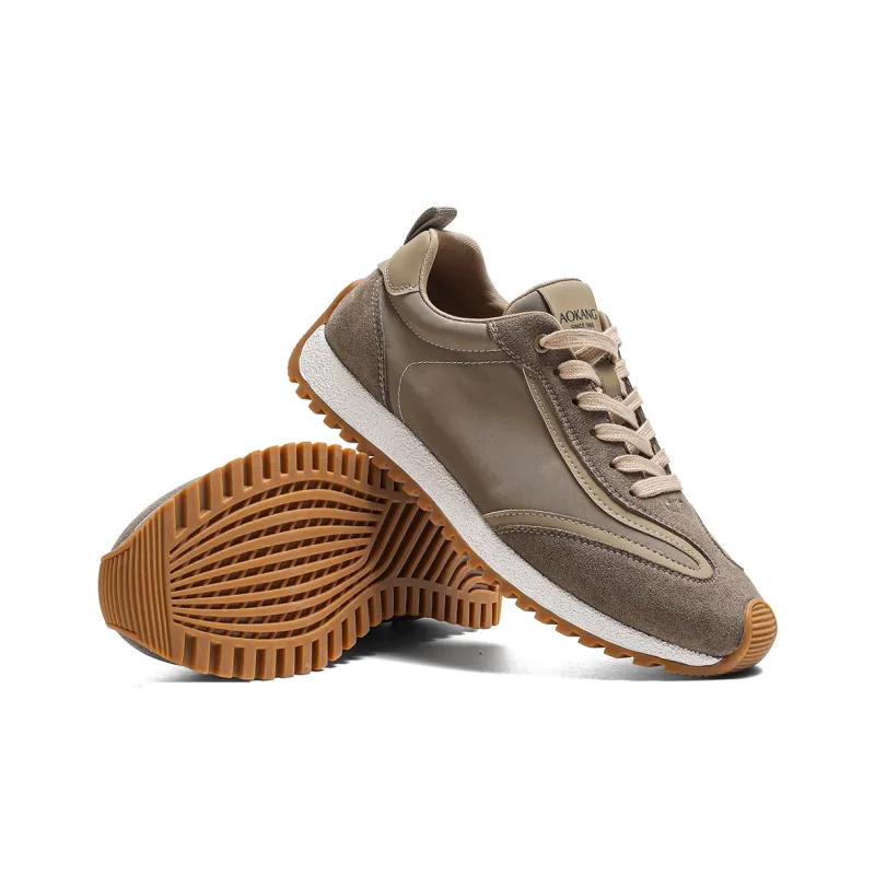 AOKANG Low Top Casual Shoes Men's Khaki-4