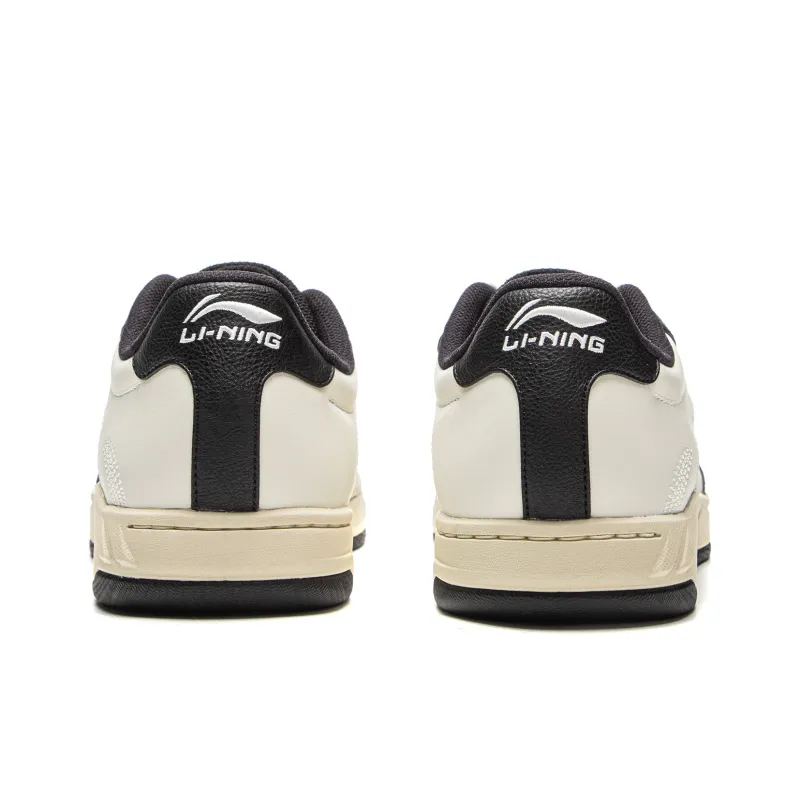 LiNing Slip Resistant, Abrasion Resistant, Breathable, Height Increasing Low Top Skateboard Shoes Unisex Black White-5