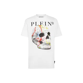 PHILIPP PLEIN Skull print Cotton T shirt