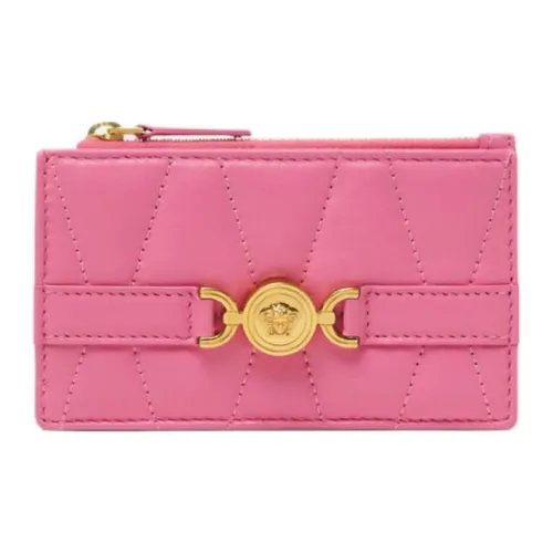 VERSACE Medusa '95 Lambskin Card Holder Women's Pink