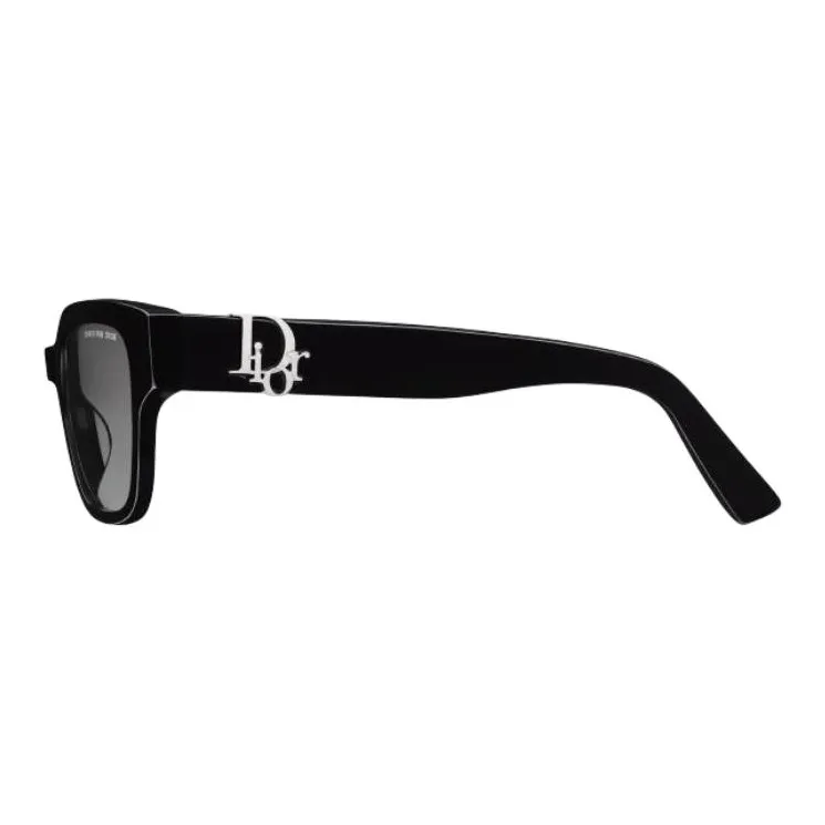 DIOR Acetate Metal Square Sunglasses Unisex Black-2