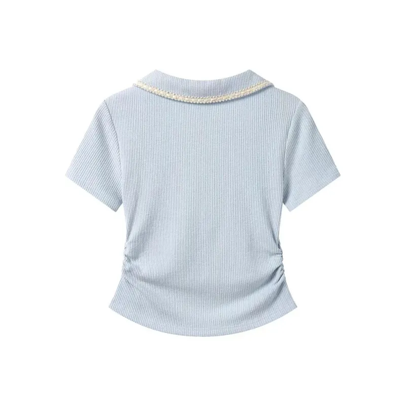 ABCMININ T Shirts Women's Blue-1
