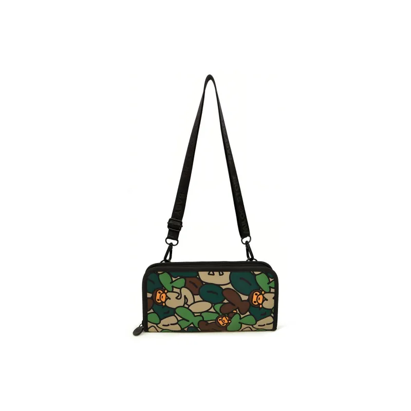 BABY MILO STORE BY A BATHING APE Polyester Card Holder Passport Holder Unisex Dark Green-0