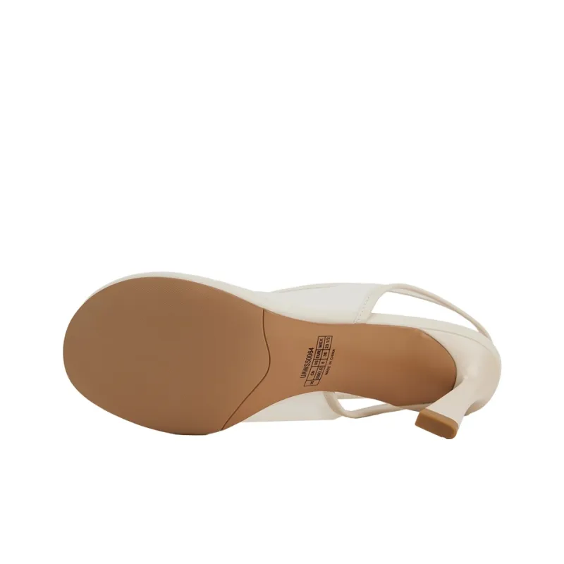 URBAN REVIVO Slim Heel High Heels Women's Ecru-3