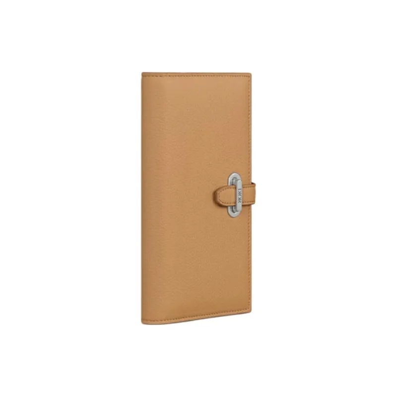 DIOR Calfskin Wallet Unisex Brown-1